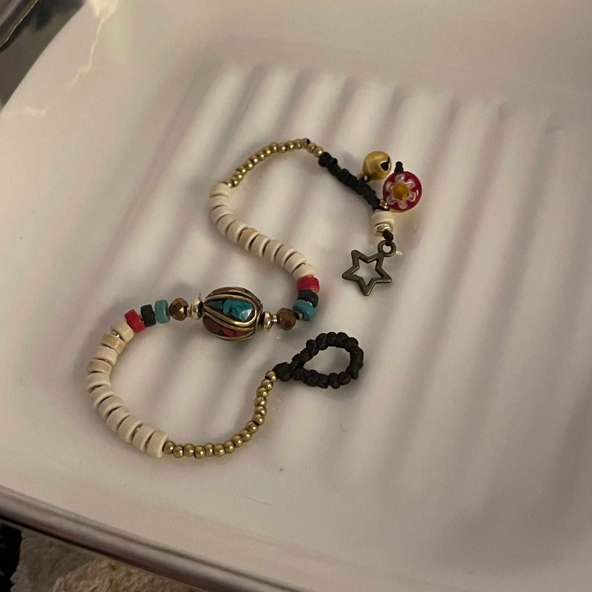 Wholesale Retro Niche Beaded Natural Stone and Wood Bracelet